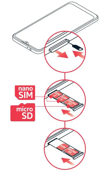 NOKIA G21 Smartphone - Insert the SIM and memory card