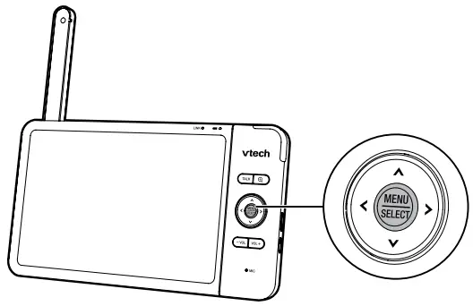 vtech Full Color Pan and Tilt HD Video Use the menu