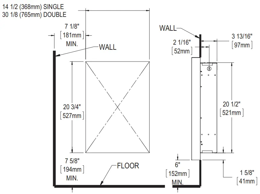 RECESSED INSTALLATION
