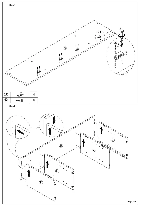 merax EC SBW 6201 White Large Storage Space Sideboard - fig18
