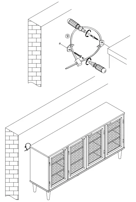 merax EC SBW 6201 White Large Storage Space Sideboard - fig22