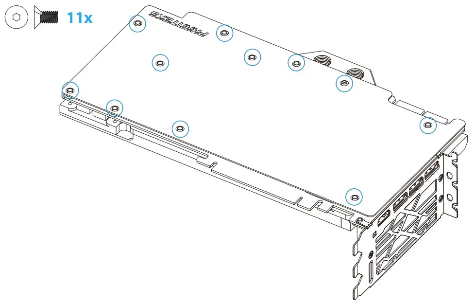 Phanteks G3090Ti GLACIER MSI BACKPLATE - BACKPLATE