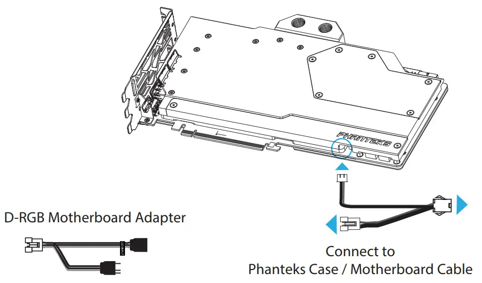 Phanteks G3090Ti GLACIER MSI BACKPLATE - LIGHTING