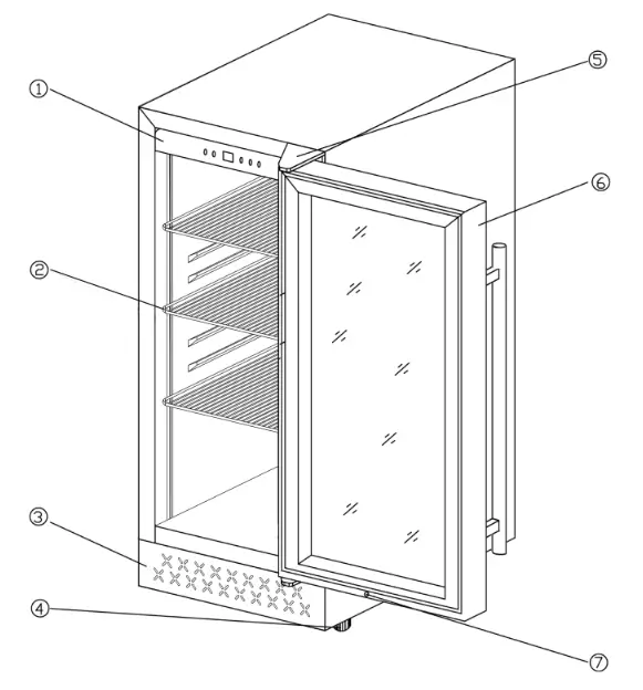 TYLZA TYBC150 BUILT IN BEVERAGE COOLER - fig