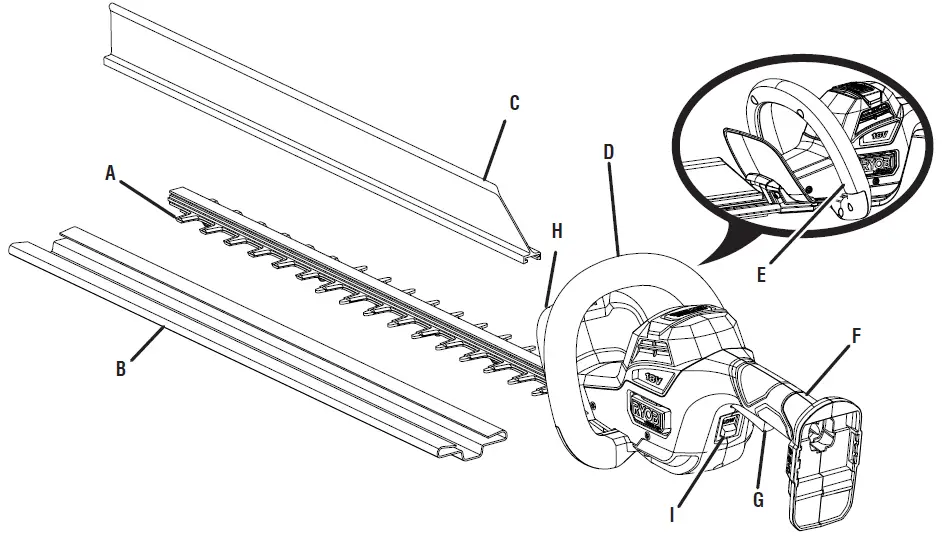 RYOBI-P26011-18-Volt-Brushless-Hedge-Trimmer-fig-1