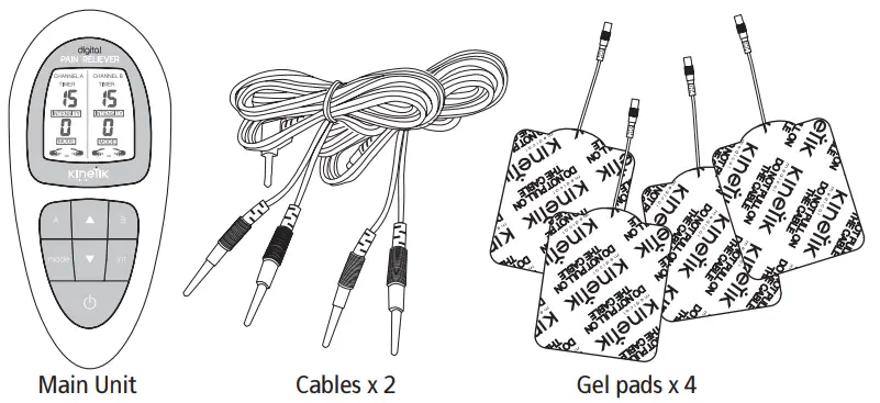 Kinetik Dual Channel TENS Digital Pain Reliever - About Dual Channel TENS