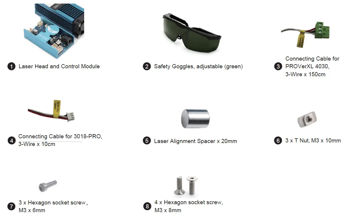 Genmitsu 101-63-FL55 5.5W Laser Fixed Focus Module Kit fig 1