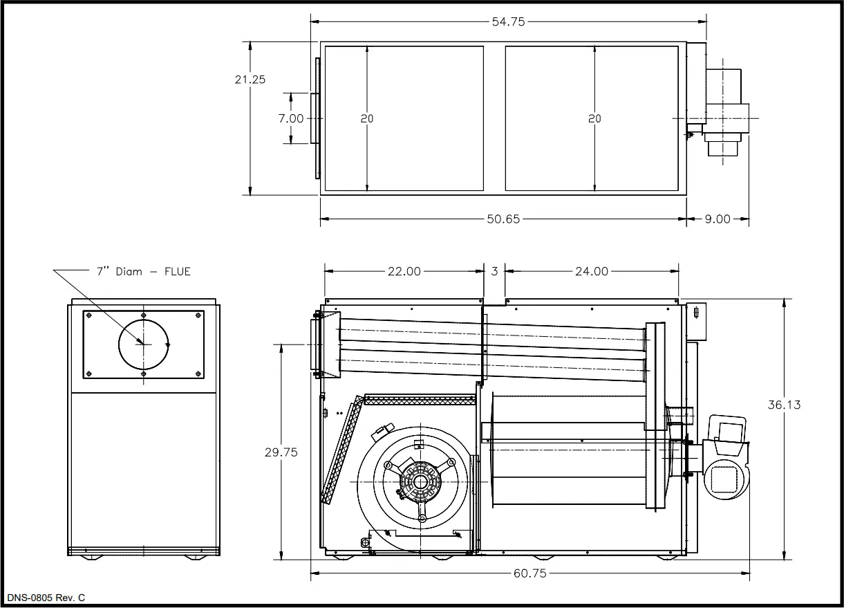 Dettson AMT 300 Upflow Warm Air Furnace Oil Fired - fig 2