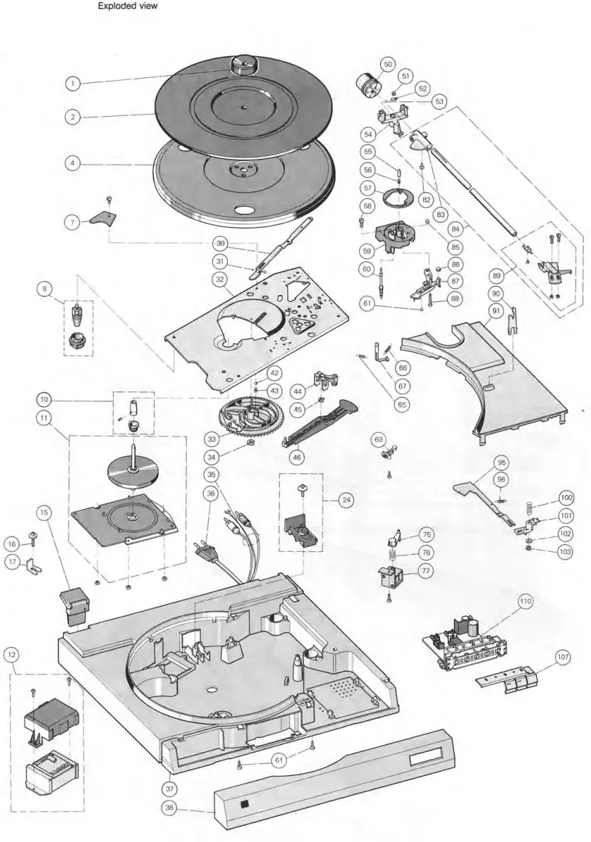 Dual CS 610 Q Turntable - Diagram 4