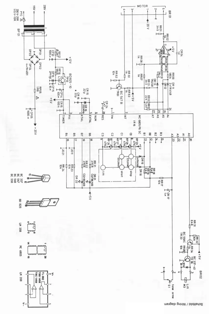 Dual CS 610 Q Turntable - Diagram