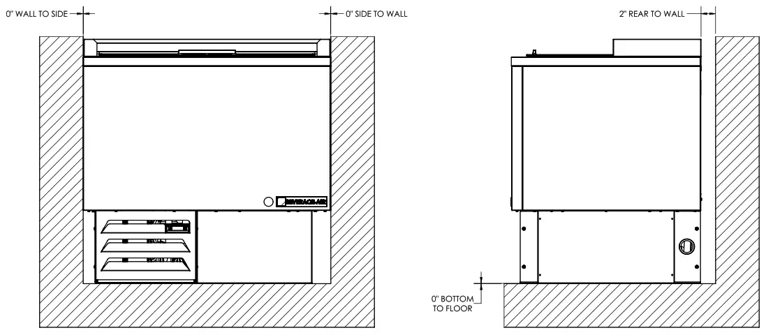 BEVERAGE AIR WTF24AHC 25 Hydrocarbon GF Glass Freezers - Air Flow1