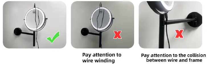 HOMEDEPOT 761016694491 Round Stainless Steel Framed 1X-10X Double-Sided and 360 Degree Swivel Wall Bathroom Vanity Mirror 05