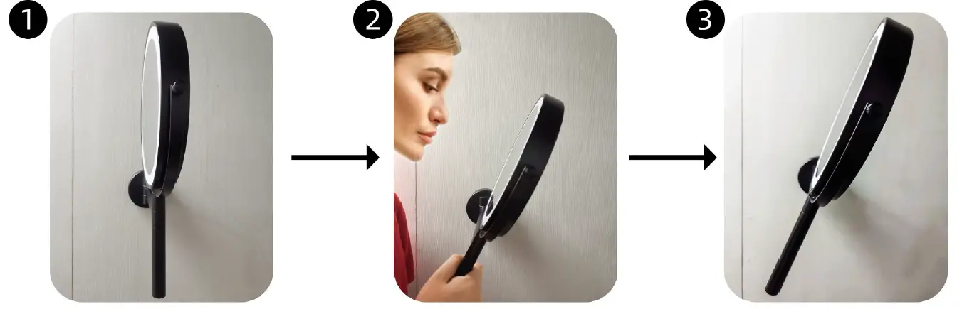 HOMEDEPOT 761016694491 Round Stainless Steel Framed 1X-10X Double-Sided and 360 Degree Swivel Wall Bathroom Vanity Mirror 10