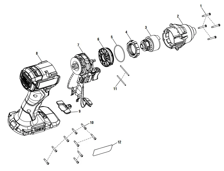 RYOBI PSBID01 18V Compact Brushless Impact Driver - Figure 1