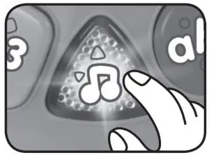 light-up triangle button