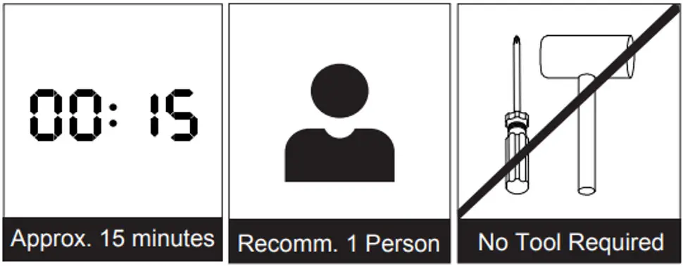 Furinno 221259APBK Turn N Tube 3 Tier End Table - ICON 2