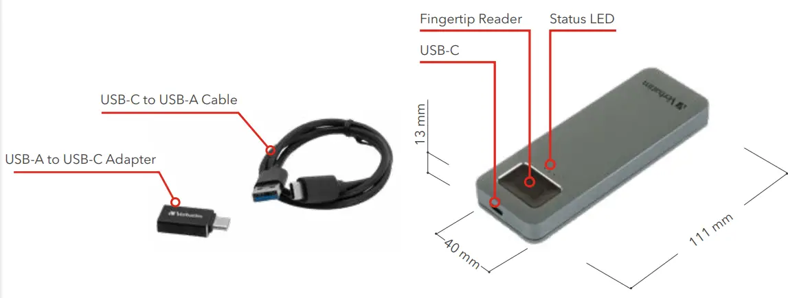 Verbatim Executive Fingerprint Secure SSD External Drive - fig