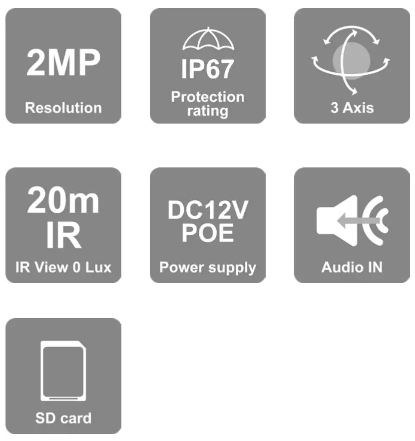 20M IR 2MP FIXED LENS DOME/TURRET CAMERA