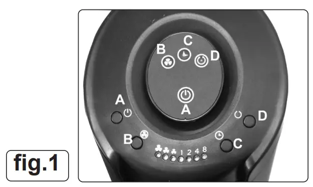 SEALEY STF42 42 Inch 3 Speed Oscillating Tower Fan-fig1