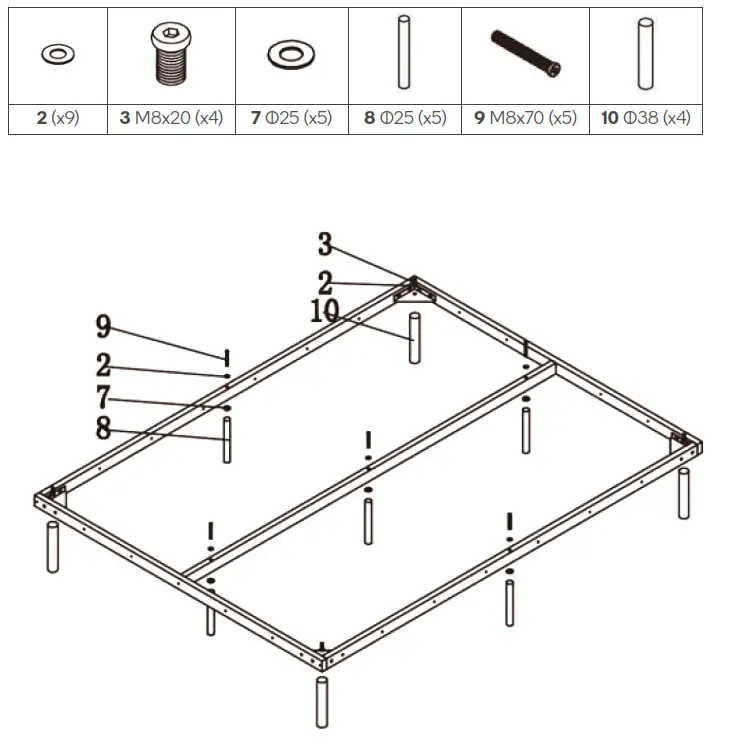 kogan OVPARKEBSBA Parker Bed - Step 3