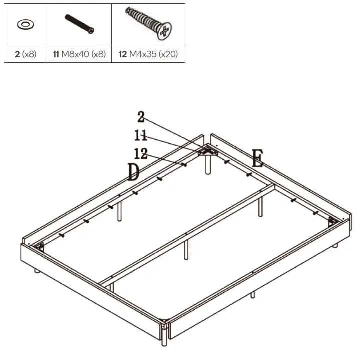 kogan OVPARKEBSBA Parker Bed - Step 4