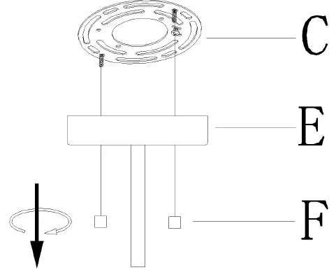 Uolfin 5069554 12.5 Inch Incandescent Semi-flush Mount Light 3