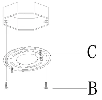 Uolfin 5069554 12.5 Inch Incandescent Semi-flush Mount Light 5
