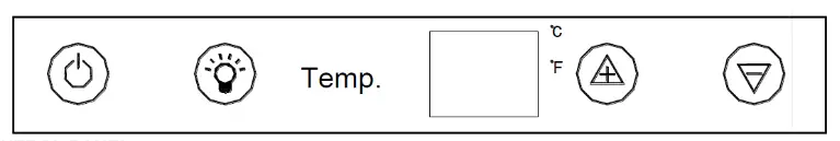 Whynter 124 Bottle Freestanding Wine Cabinet Refrigerator - CONTROL PANEL