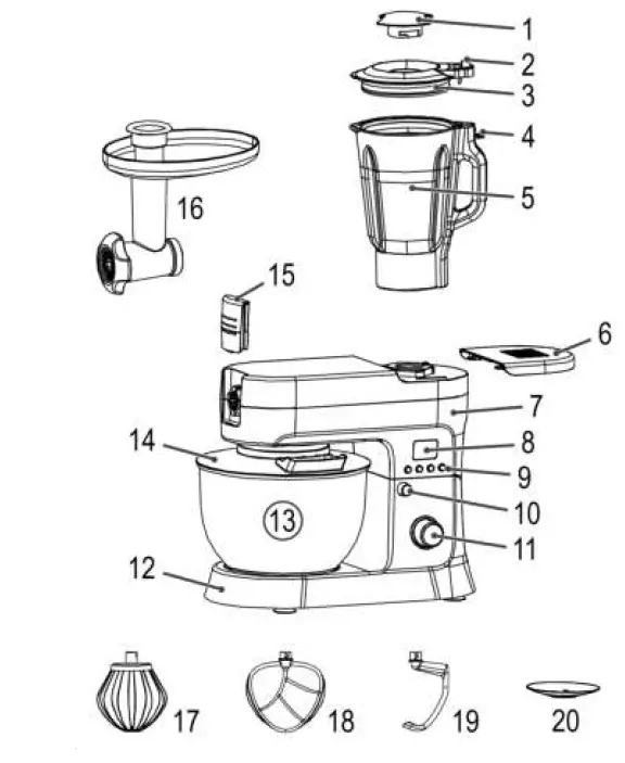 BOMANN-KM-1395-CB Kneading-Machine-FIG-1