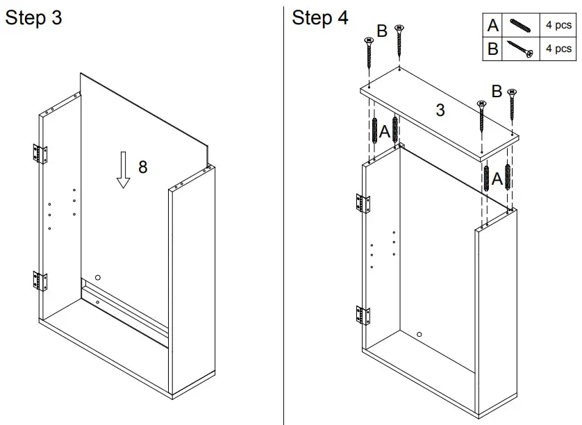 GYMAX GYM05288 Wall Mirror Cabinet - Step 3