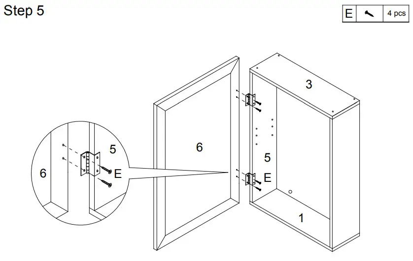 GYMAX GYM05288 Wall Mirror Cabinet - Step 5