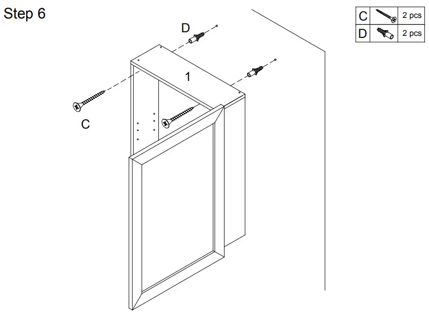 GYMAX GYM05288 Wall Mirror Cabinet - Step 6