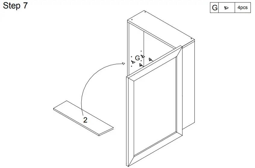 GYMAX GYM05288 Wall Mirror Cabinet - Step 7