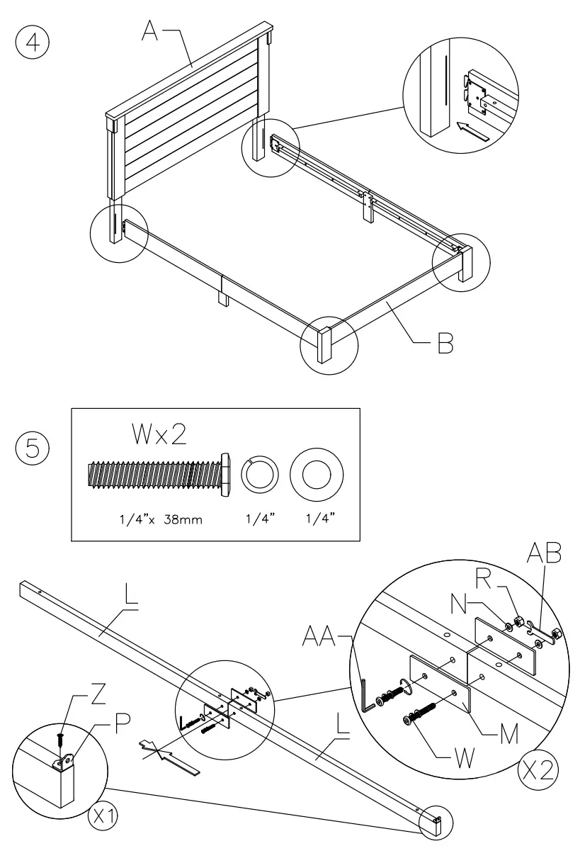 ASHLEY B434 81 Hollentown Queen Panel Bed - FIG6