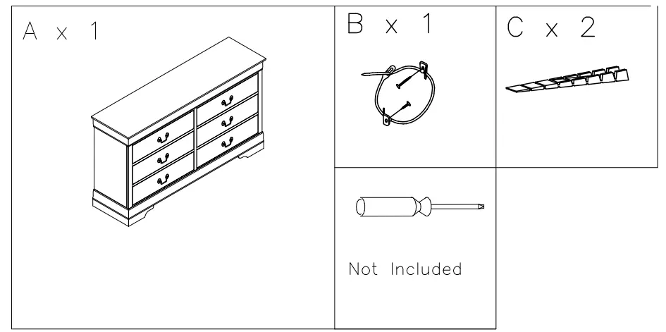 ASHLEY B376 31 Furniture Alisdair Dark Brown Dresser-