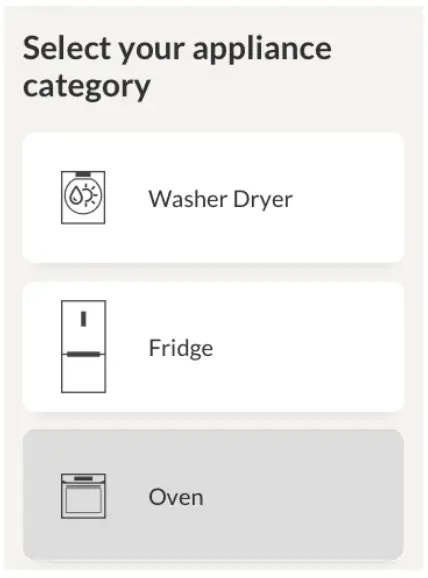 Oven enrollment on app