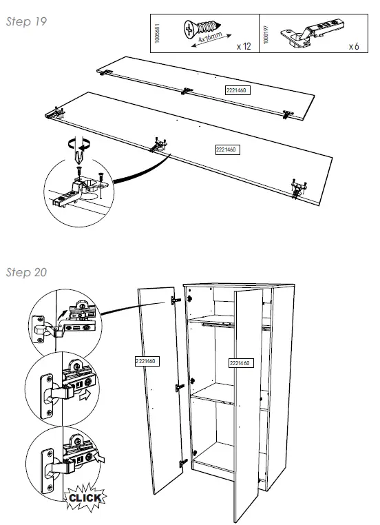 CuddleCo Enzo Door 2 Double Wardrobe 13