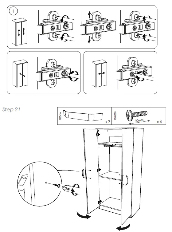 CuddleCo Enzo Door 2 Double Wardrobe 14
