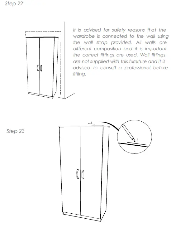 CuddleCo Enzo Door 2 Double Wardrobe 15