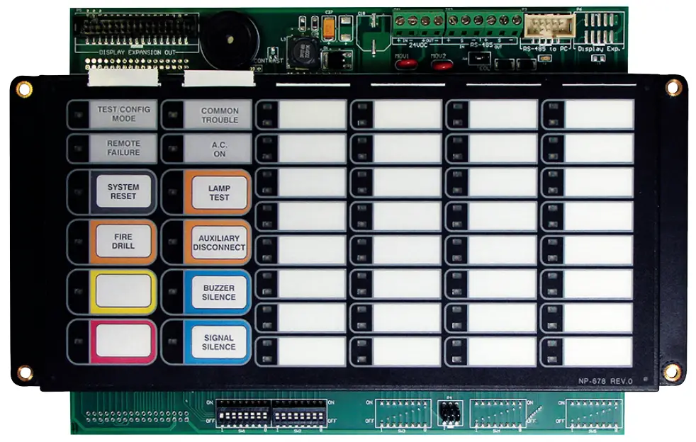 RAM-1032TZDS-CC 32 Zone Conformal Coated Remote LED Annunciator