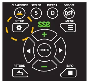 Nakamichi Shockwafe Ultra 9.2 SSE with Dolby Atmos Soundbar - button