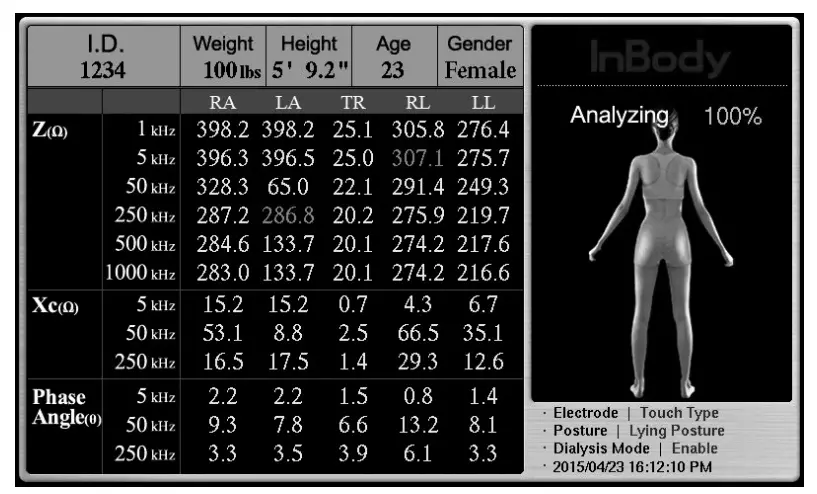 InBody S10 Body Water Analyzer-Home Screen1