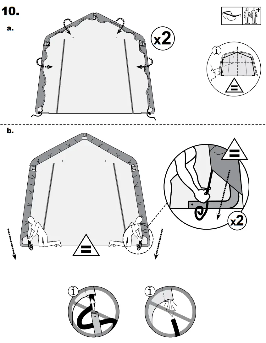Scotts 70495 Storage Shed 10 x 10 x 8’ Green Peak-fig11