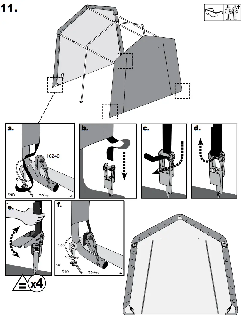 Scotts 70495 Storage Shed 10 x 10 x 8’ Green Peak-fig12