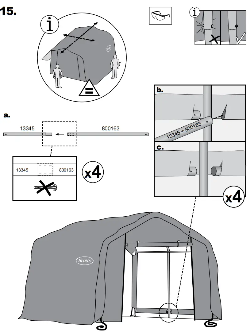 Scotts 70495 Storage Shed 10 x 10 x 8’ Green Peak-fig16