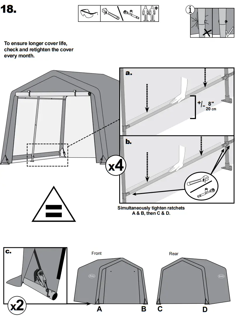 Scotts 70495 Storage Shed 10 x 10 x 8’ Green Peak-fig19
