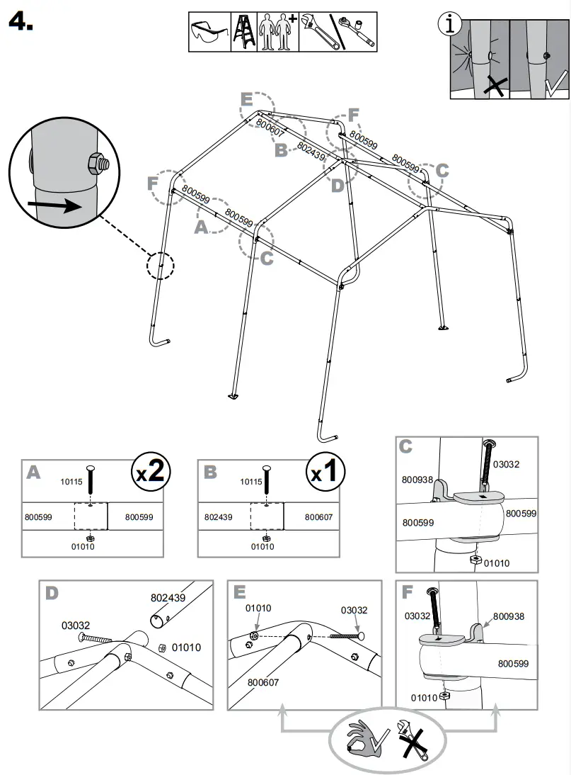 Scotts 70495 Storage Shed 10 x 10 x 8’ Green Peak-fig5
