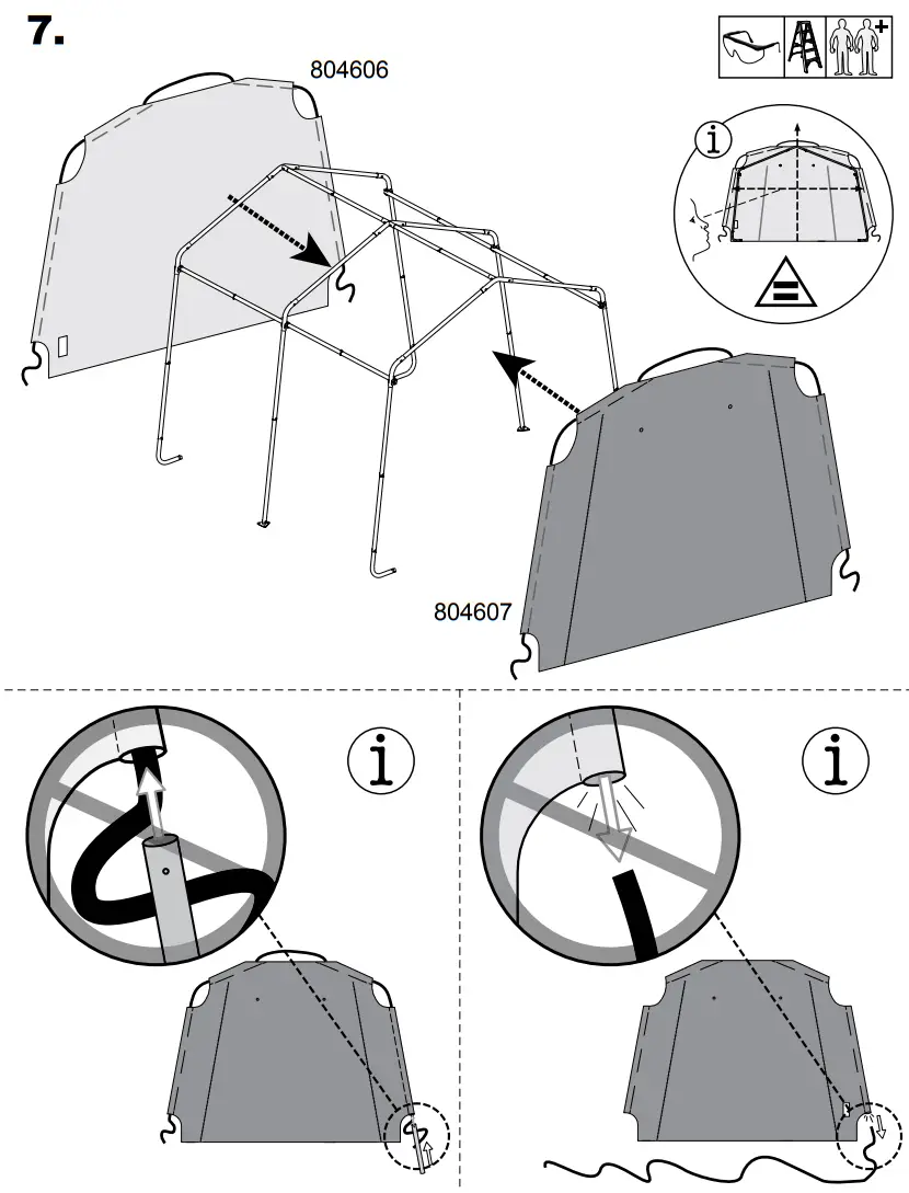 Scotts 70495 Storage Shed 10 x 10 x 8’ Green Peak-fig8