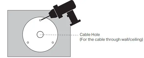tp-link C400HP VIGI 3MP Turret Network Camera User Guide - Drill Holes