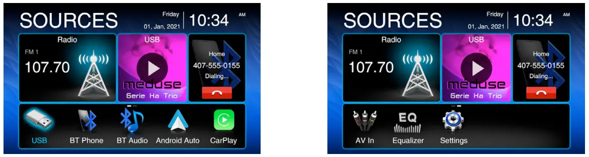 JENSEN CAR910 Multimedia Receiver with Android Auto and CarPlay featuring a digital TFT Display - figure 4